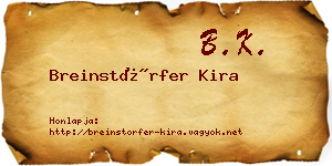 Breinstörfer Kira névjegykártya